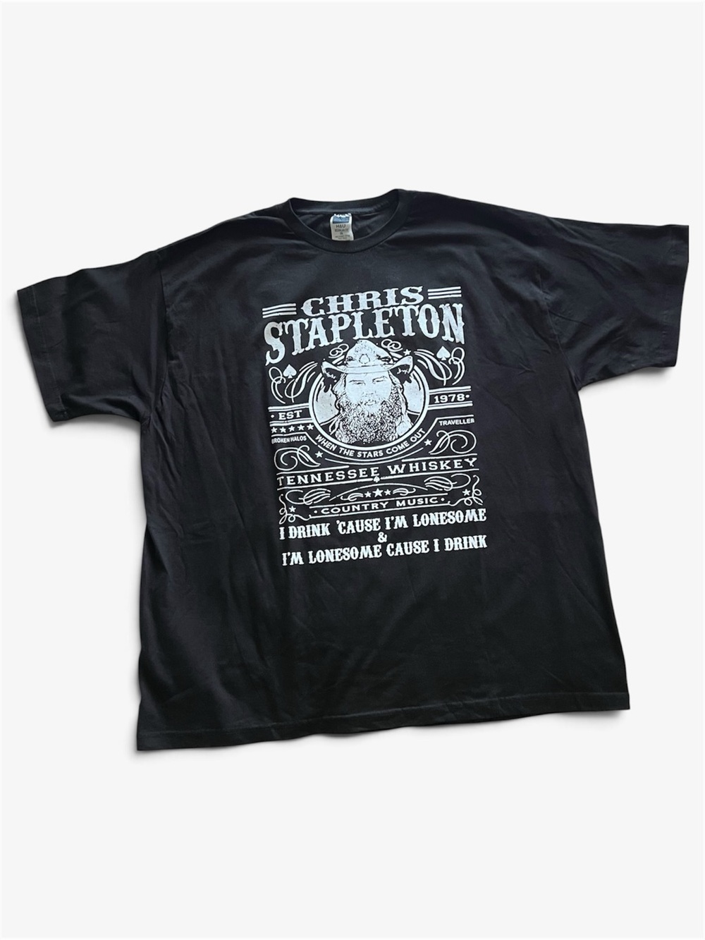 NEW! Chris Stapleton All American Road Show 2024 Hollywood Bowl T-Shirt 2XL
